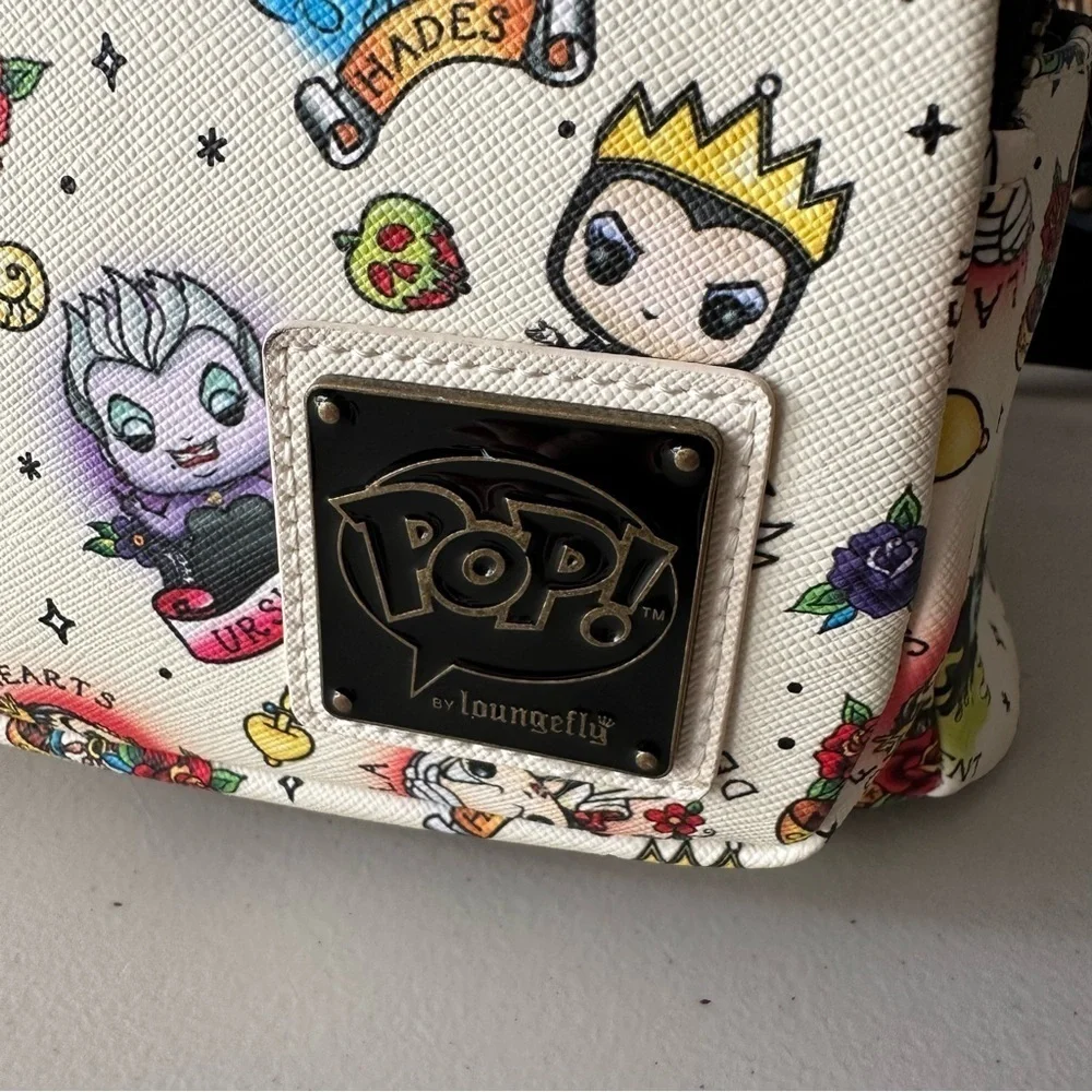 Loungefly Disney POP Villains Mini Backpack Tattoo Design